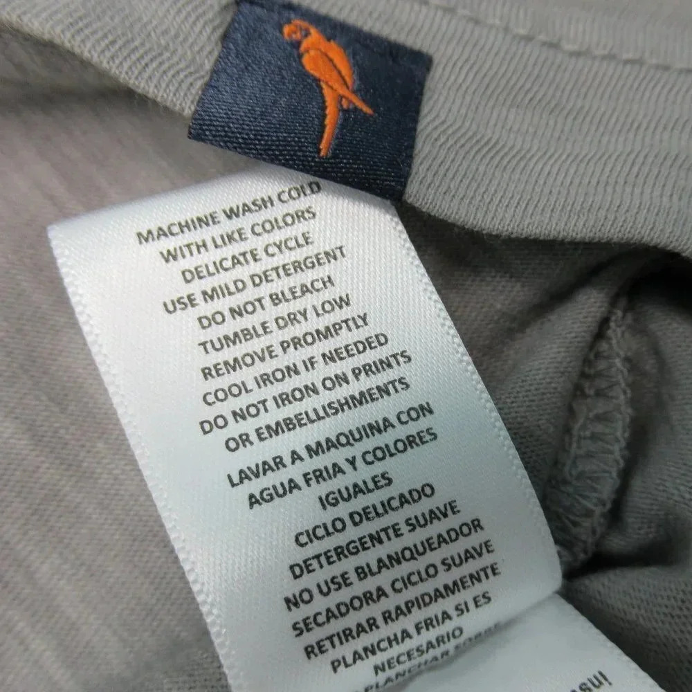 Margaritaville Polo Shirt Men's L Gray Island Reserve Relaxed Cotton - Picture 6 of 7